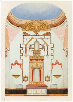 Illustration of church sanctuary.