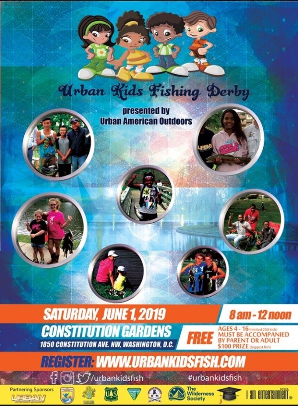 poster for urban kids fishing day