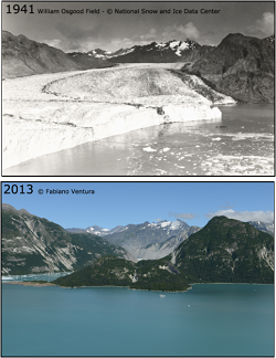 glacier repeats2 two images from the same location, one with a tidewater glacier and the other with no glacier in sight