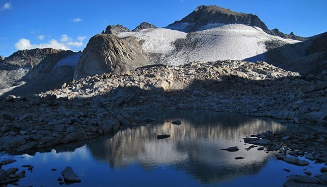 Glacier and lake