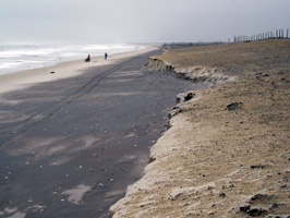 Beach after November 2009 northeaster. Maryland District 38kb