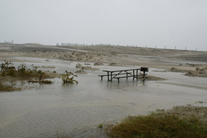 campsite flooded during the November, 2009 storm. 32kb