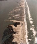 Overwash associated with a 1998 storm Overwash associated with a 1998 storm