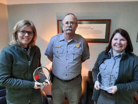 Merrit Kramer, Superintendent Hugh Hawthorne, Lauren Kramer