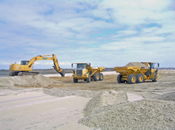 VA district parking lots damaged by Hurricane Sandy being repaired. 49kb