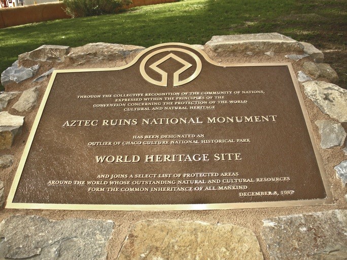 World Heritage sign in front of the visitor center