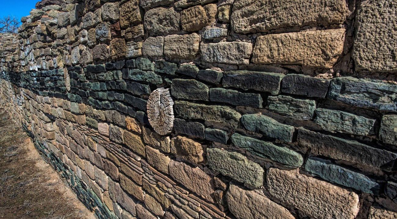 A strip of green sandstone known as greywacke.