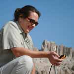 using a GPS unit to explore the Badlands