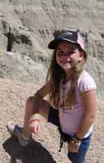 Seven year old Kylie in the Badlands Seven year old Kylie in the Badlands