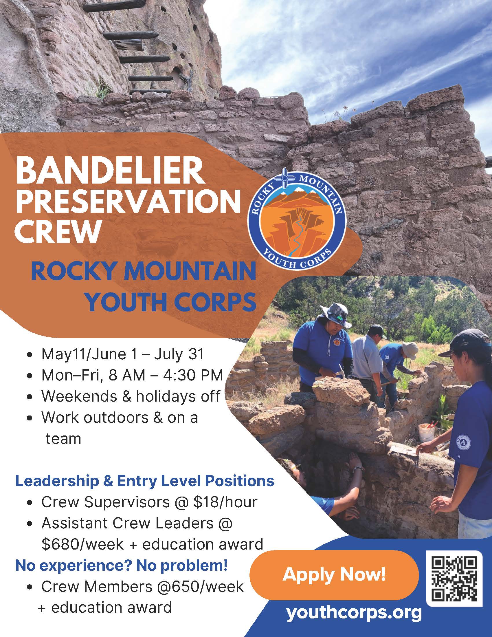 Rocky Mountain Youth Corps Work Flier