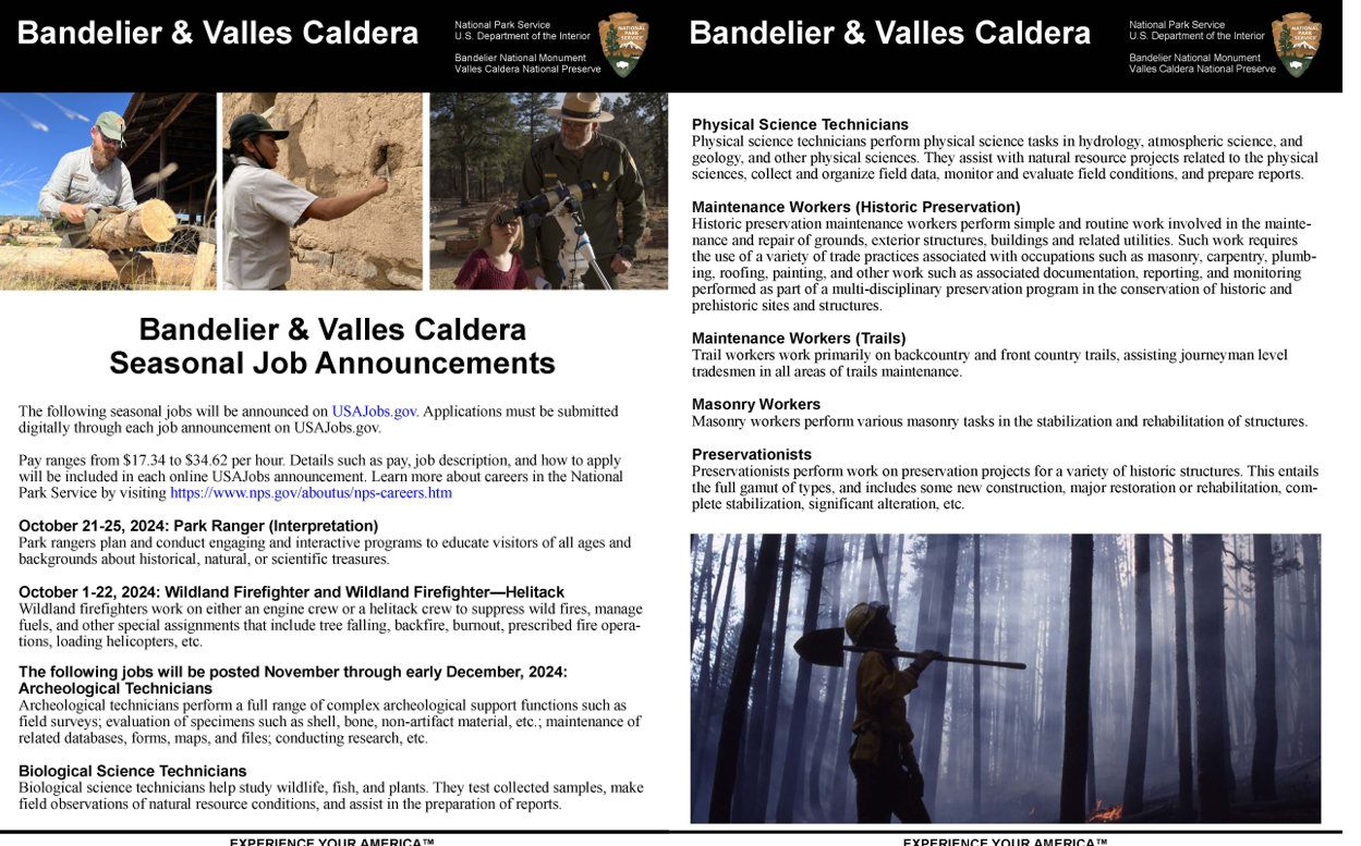 Work With Us - Bandelier National Monument (U.S. National Park 