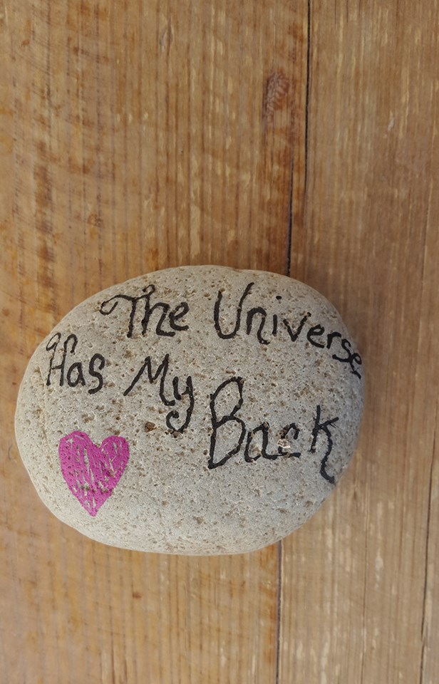 rock with visitor message