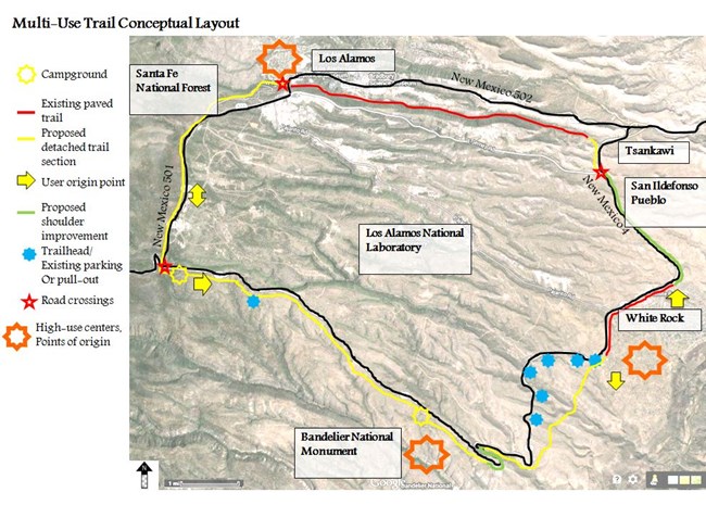Bandelier National Monument Map Multi Use Path - Bandelier National Monument (U.s. National Park Service)