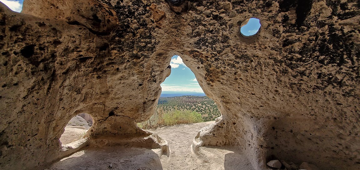 from inside a cavate