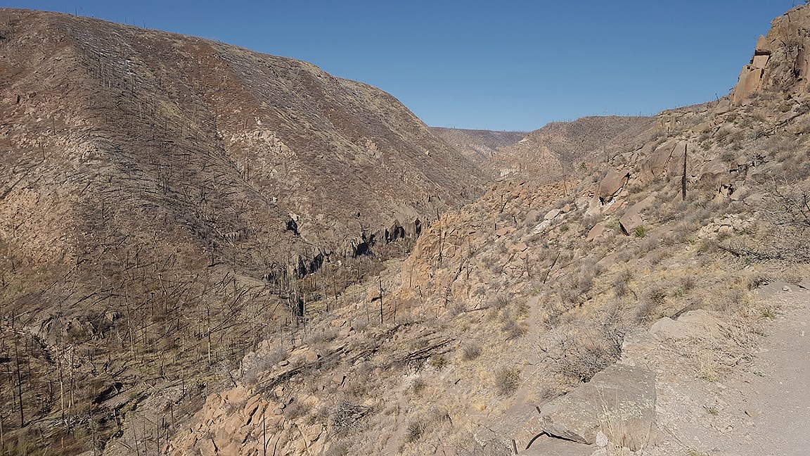 up frijoles canyon