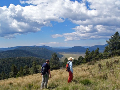 visitors at cerro grande