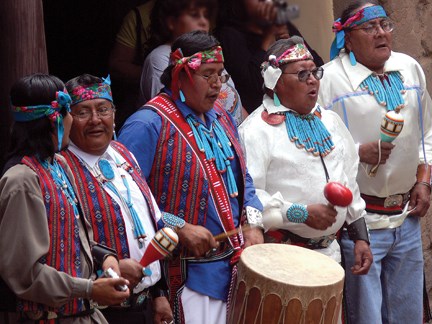 Zuni singers at Bandelier