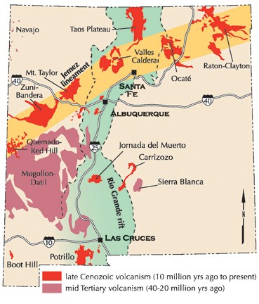 volcanic map of new mexico