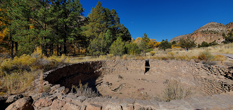 a circular stone lined construction with an open top