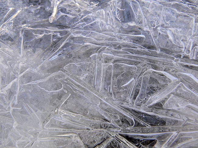 closeup of ice