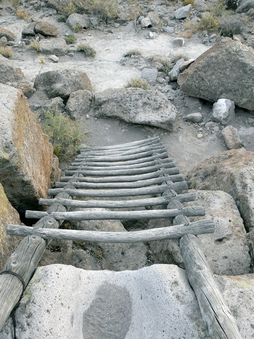ladder at Tsankawi ladder at Tsankawi
