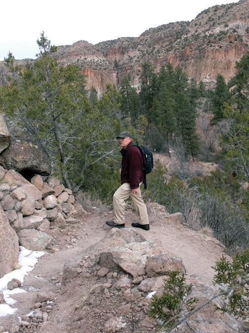 hiker of Frijolito Trail hiker of Frijolito Trail