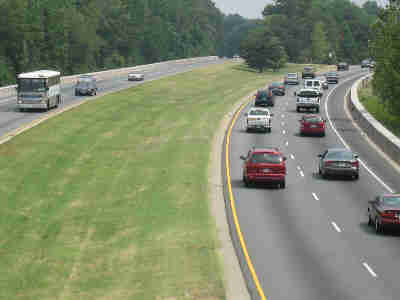 a picture of vehicles travelling on the Baltimore Washington Parkway