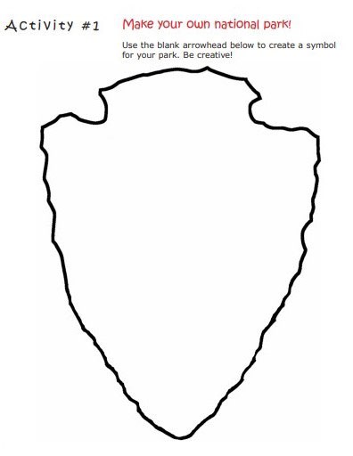 Blank arrowhead where you can design your own park logo