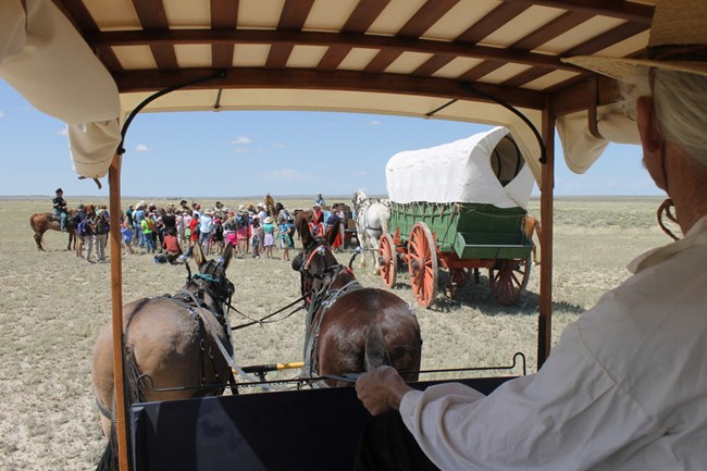 Walking the Santa Fe Trail during a special event