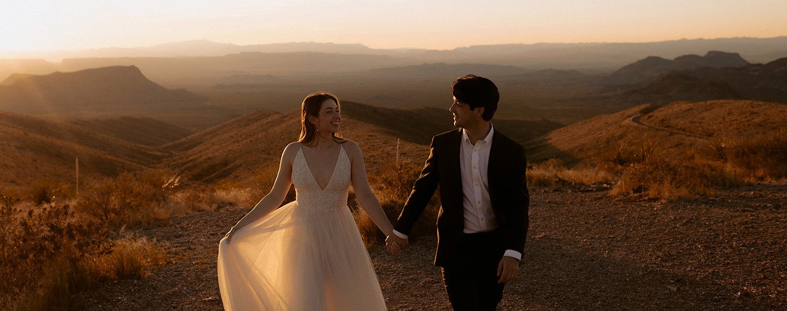 Sunset wedding in Big Bend