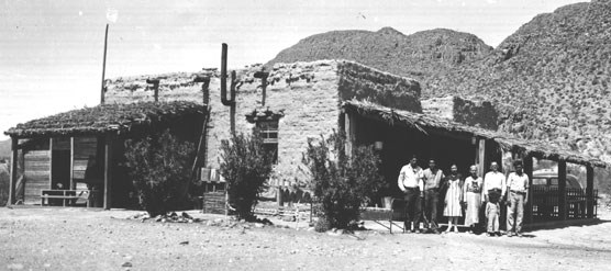 Chata Sada's restaurant at Boquillas, Texas-circa 1936.