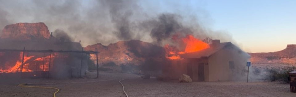 Minutes after wind gusts blew embers onto the historic site.