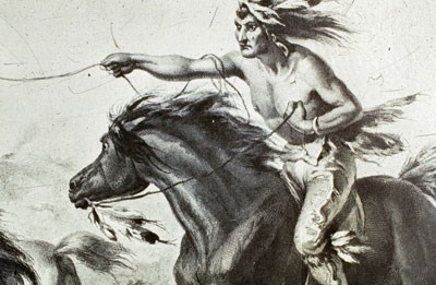 Comanche on horseback Comanche on horseback