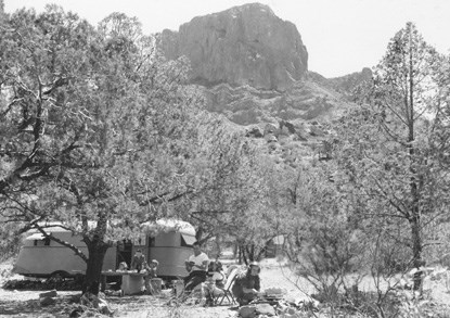 The Koch family camping in the Chisos Basin, 1945 The Koch family camping in the Chisos Basin, 1945
