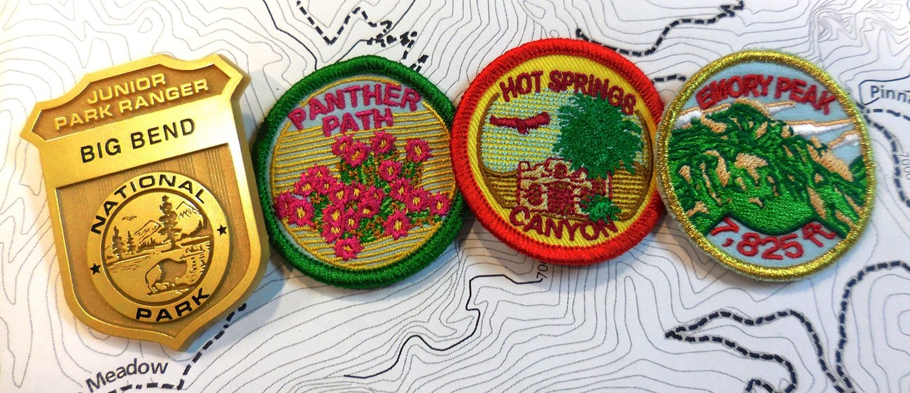 jr ranger badge with patches