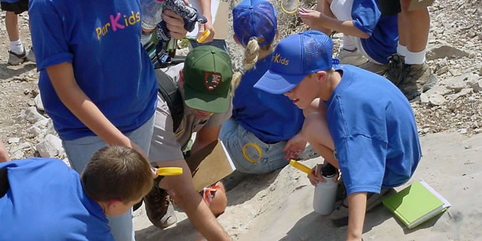 Kids Involved in a Fossil Activity Kids Involved in a Fossil Activity