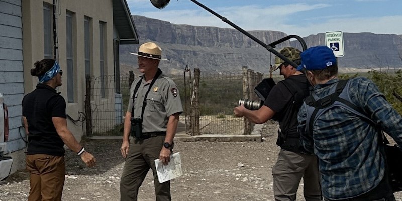 Film crew in Big Bend