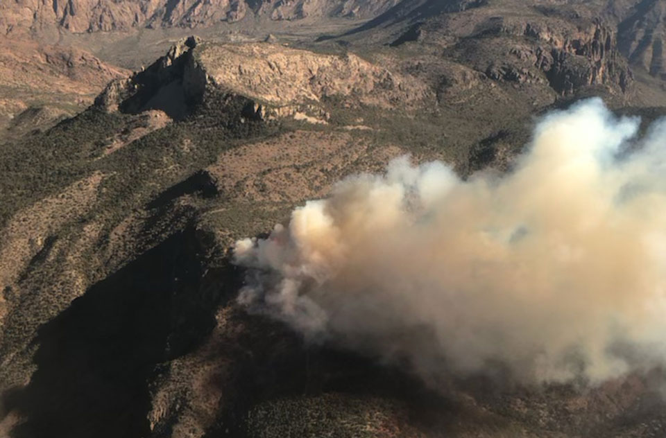 Aerial View of the South Rim Fire