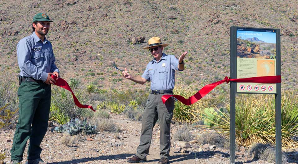 Superintendent Krumenaker Officially Opens the Lone Mountain Trail