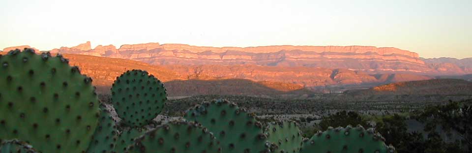 Sunset over the Sierra del Carmen