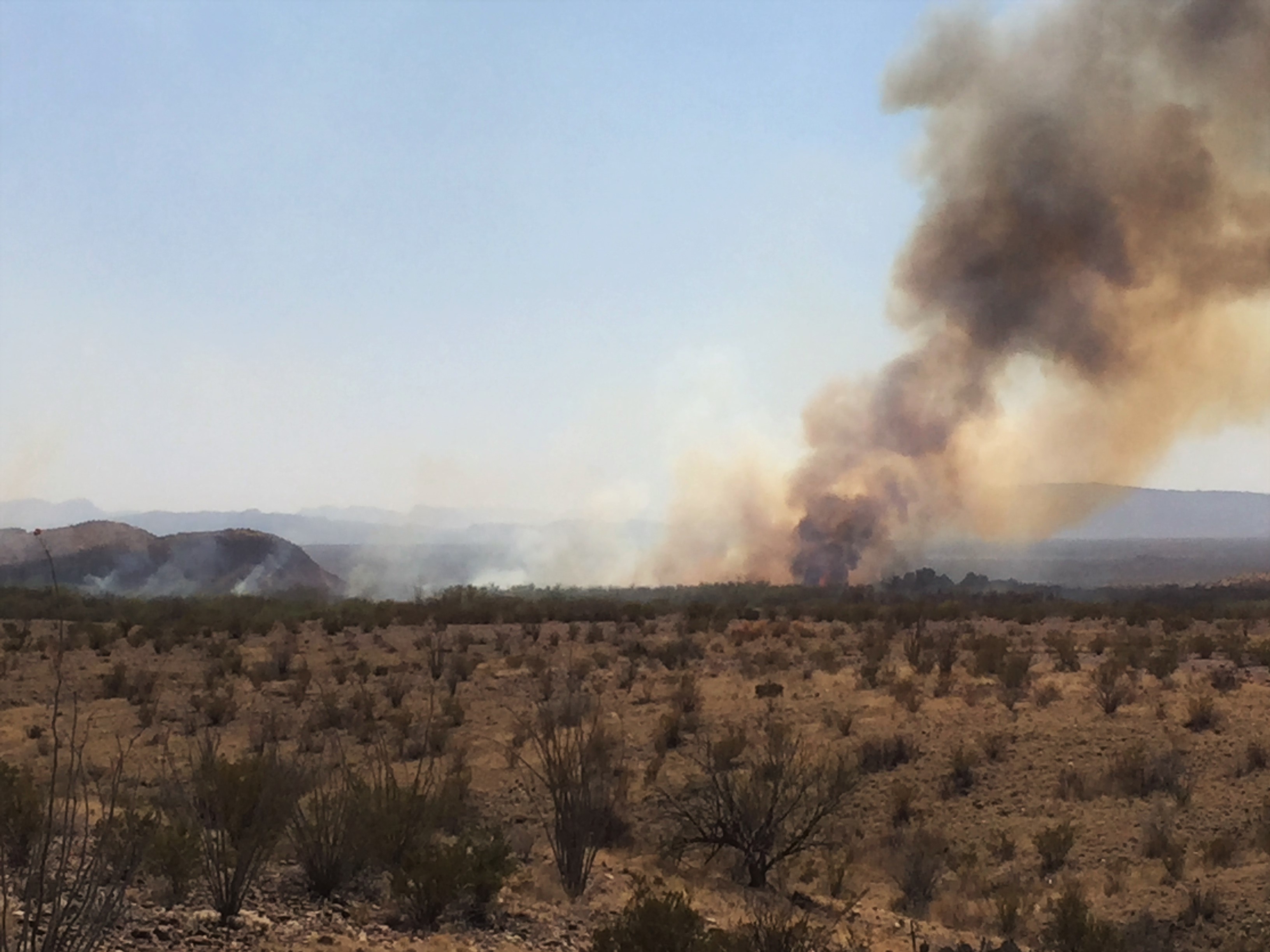 Fire near Johnson's Ranch