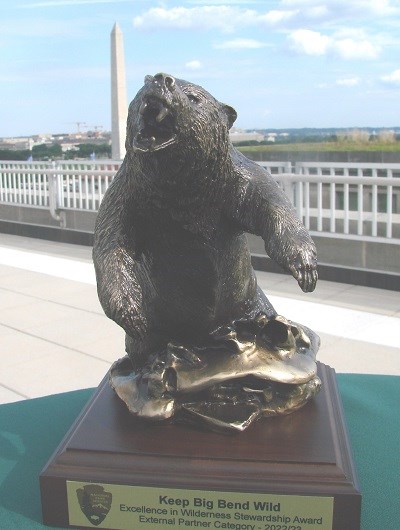 Wilderness award statue presented to KBBW Wilderness award statue presented to KBBW