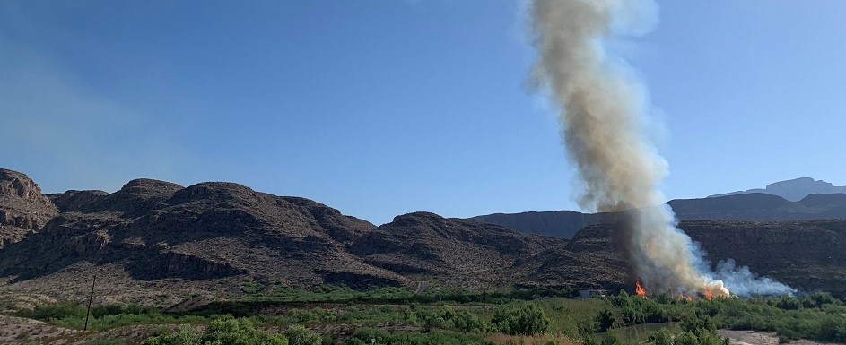 Prescribed fire in 2020 near Rio Grande Village Prescribed fire in 2020 near Rio Grande Village