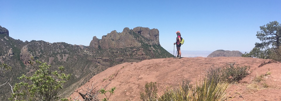 Hiker enjoying the view Hiker enjoying the view