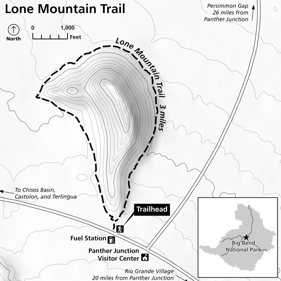 Lone Mountain Trail map