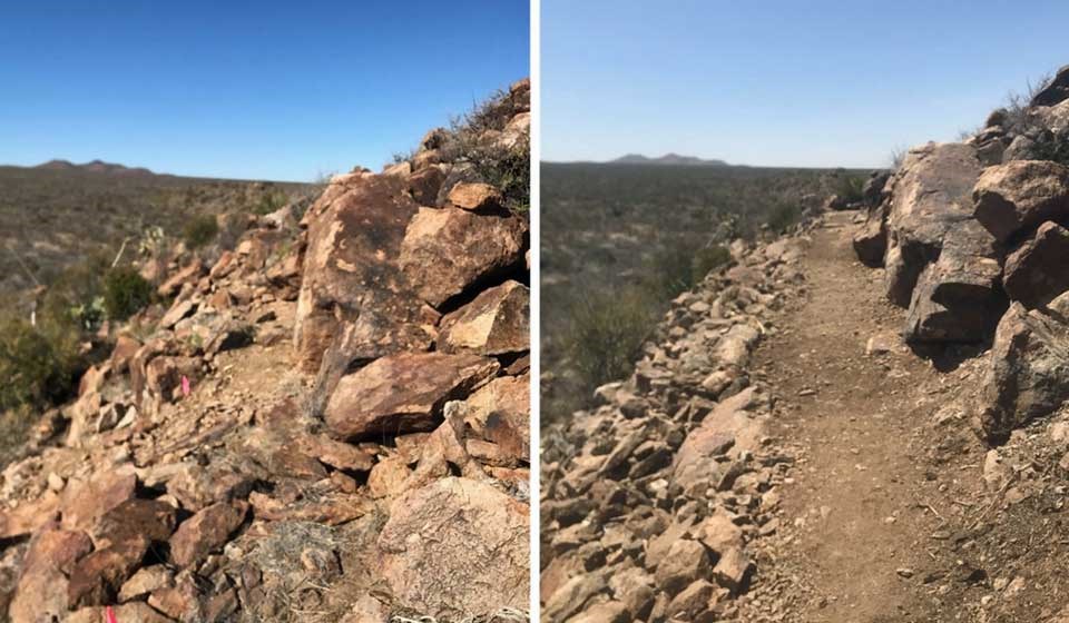 Lone Mountain Trail before and after