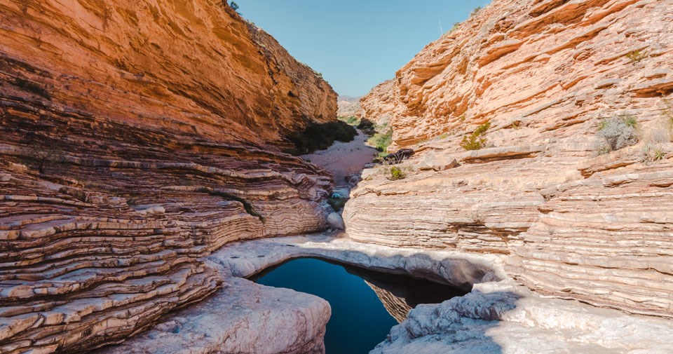 Ernst Tinaja is a spectacular geologic location