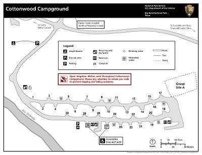 Cottonwood Campground Map