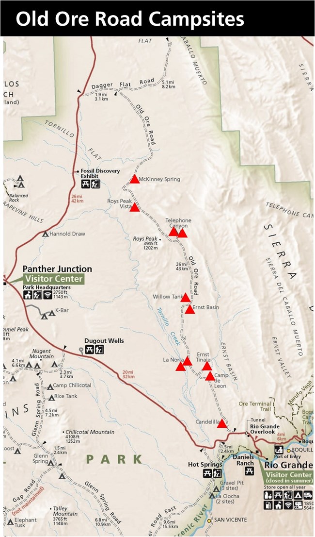 Old Ore primitive campsites map