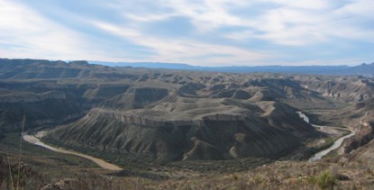The Rio Grande, as seen from the Mesa de Anguila